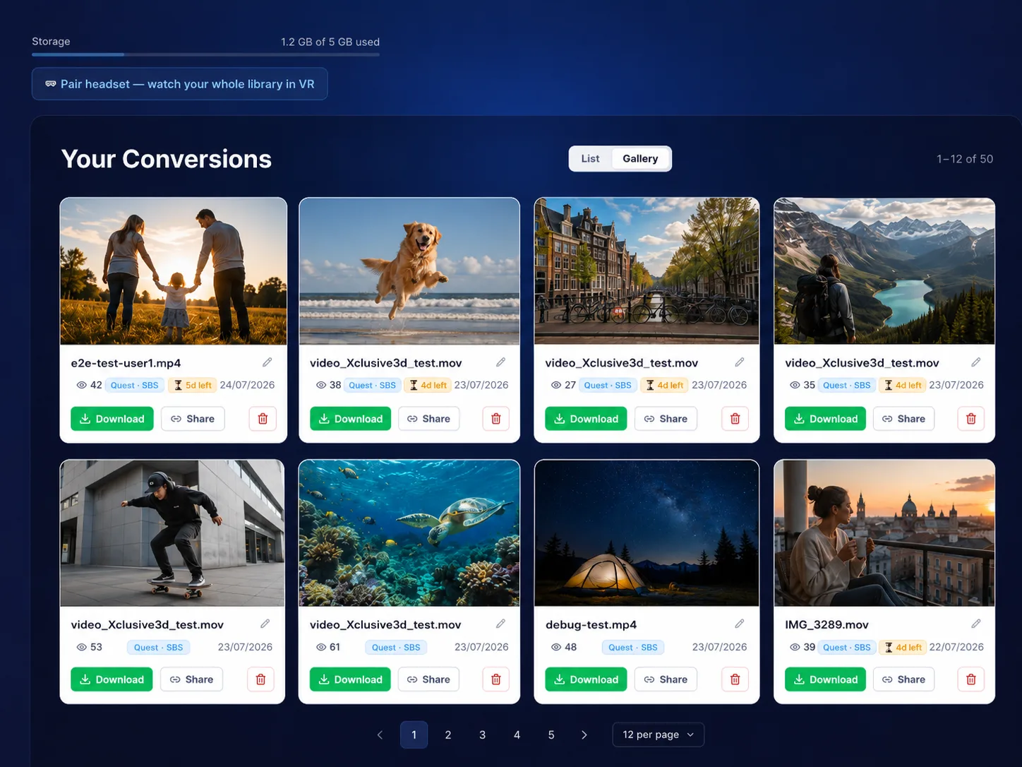 Host It, Stream It, Watch It in 3D: One Place for Your Converted Videos