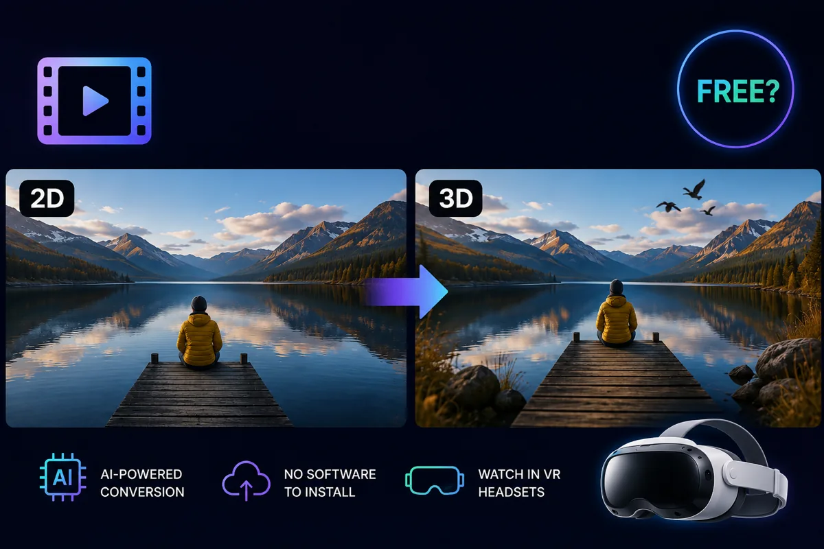 ¿Se puede convertir un video 2D a 3D gratis?